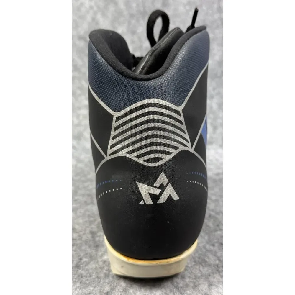 Vintage Meindl Cross Country Ski Boots Black Blue Lace Up Nordic Touring